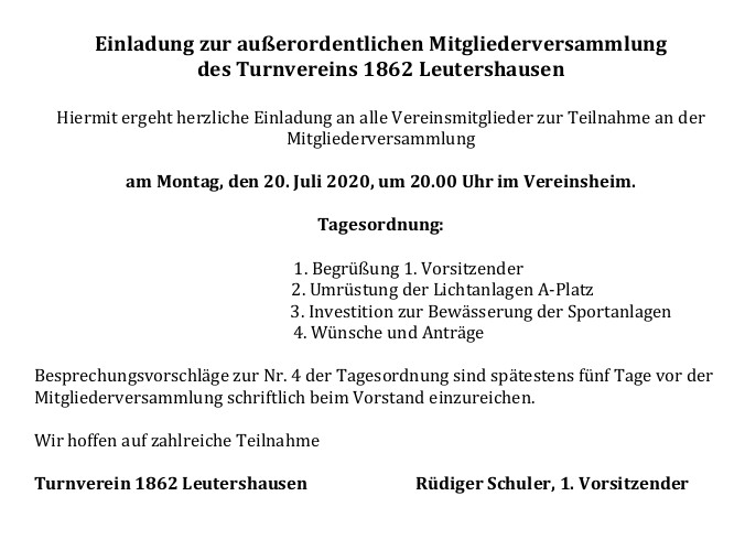 Einladung Mitgliederversammlung 20200720